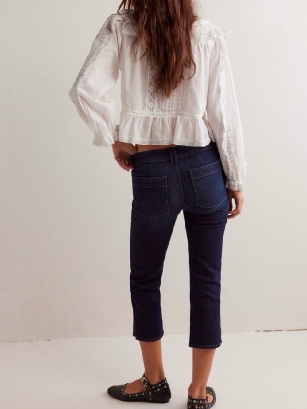 Free People We The Free “Always Tomorrow Low Rise Capri” in Carpe Diem, NWT - Picture 2 of 9